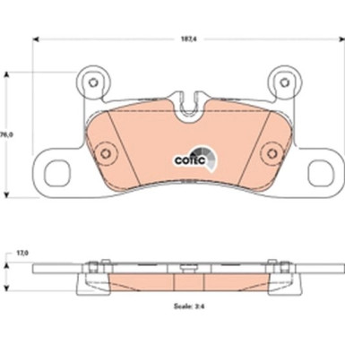 GDB1875 Bremsbelagsatz, Scheibenbremse COTEC