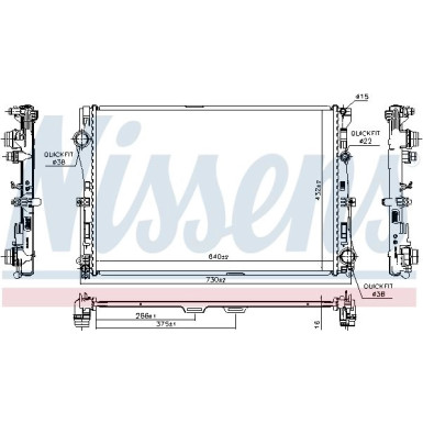 Nissens | Kühler, Motorkühlung | 627029