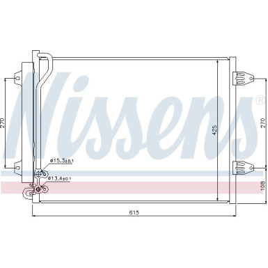 Nissens | Kondensator, Klimaanlage | 94831