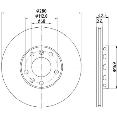 Hella | Bremsscheibe | 8DD 355 113-321