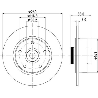 Hella | Bremsscheibe | 8DD 355 123-311