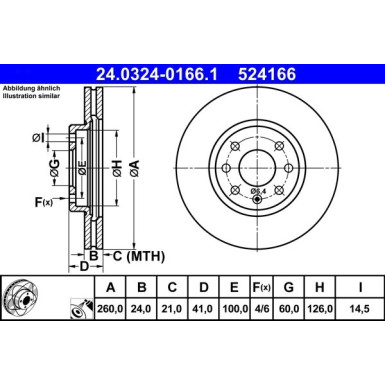 24.0324-0166.1 Bremsscheibe PowerDisc