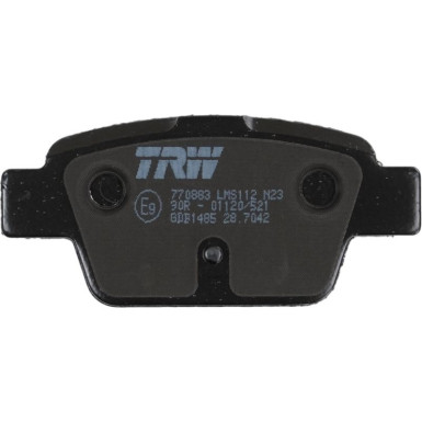 TRW | Bremsbelagsatz, Scheibenbremse | GDB1485