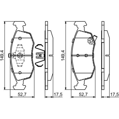 0 986 494 687 Bremsbelagsatz, Scheibenbremse