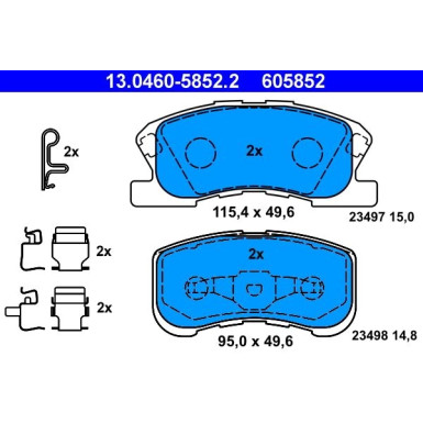13.0460-5852.2 Bremsbelagsatz, Scheibenbremse