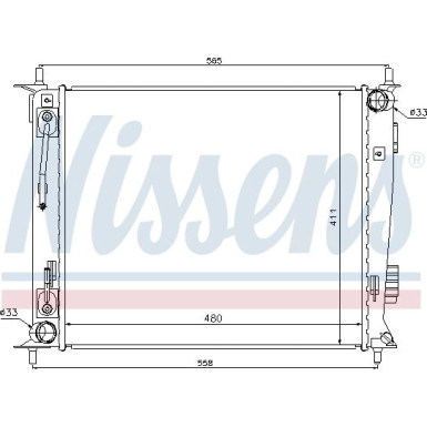 Nissens | Kühler, Motorkühlung | 66730