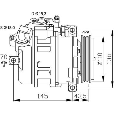 NRF Kompressor, Klimaanlage EASY FIT 32520 NRF Kompressor, Klimaanlage EASY FIT 32520