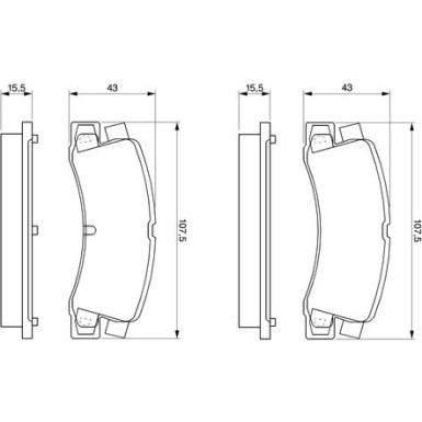 0 986 424 383 Bremsbelagsatz, Scheibenbremse
