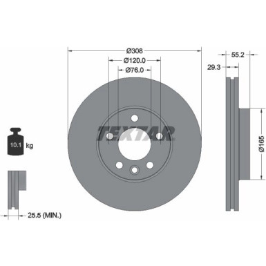 Textar | Bremsscheibe | 92121205