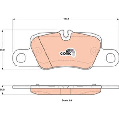 GDB1849 Bremsbelagsatz, Scheibenbremse COTEC