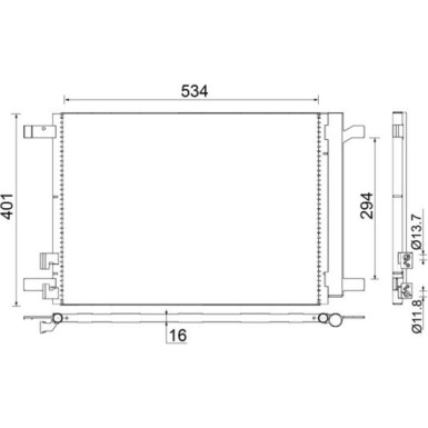 AC 772 000S Kondensator, Klimaanlage BEHR