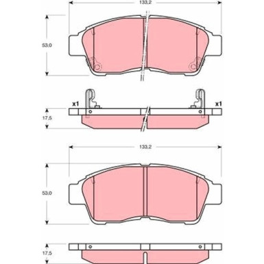 GDB3300 Bremsbelagsatz, Scheibenbremse