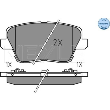 Meyle Bremsbelagsatz, Scheibenbremse MEYLE-ORIGINAL: True to OE 025 226 7516