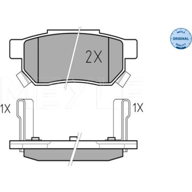 Meyle Bremsbelagsatz, Scheibenbremse MEYLE-ORIGINAL: True to OE 025 213 1313/W