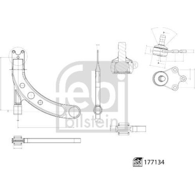 FEBI BILSTEIN 177134 Querlenker, Lenker, Radaufhängung FEBI BILSTEIN 177134 Querlenker, Lenker, Radaufhängung