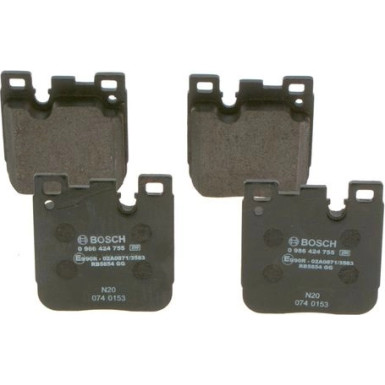 0 986 424 755 Bremsbelagsatz, Scheibenbremse