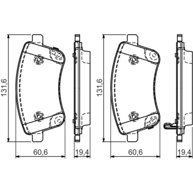 0 986 494 552 Bremsbelagsatz, Scheibenbremse