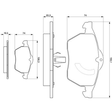 0 986 424 360 Bremsbelagsatz, Scheibenbremse