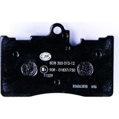 Hella | Bremsbelagsatz, Scheibenbremse | 8DB 355 012-121