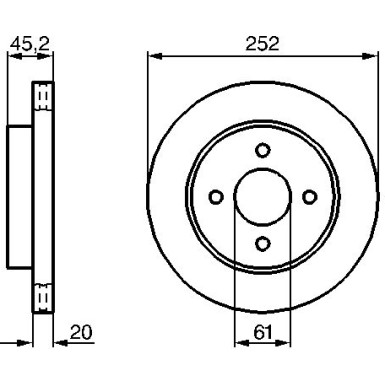 BOSCH | Bremsscheibe | 0 986 479 238