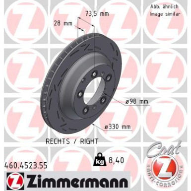Zimmermann | Bremsscheibe | 460.4523.55
