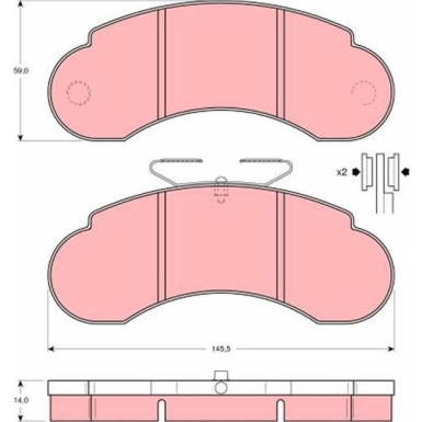 GDB950 Bremsbelagsatz, Scheibenbremse