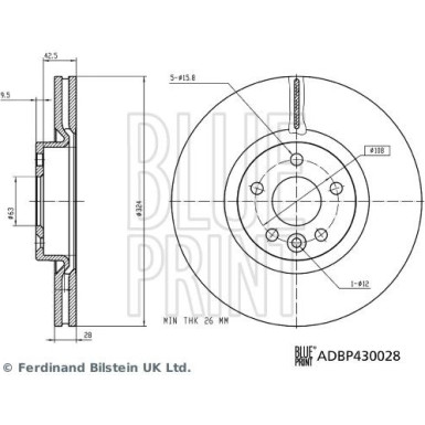 Blue Print | Bremsscheibe | ADBP430028