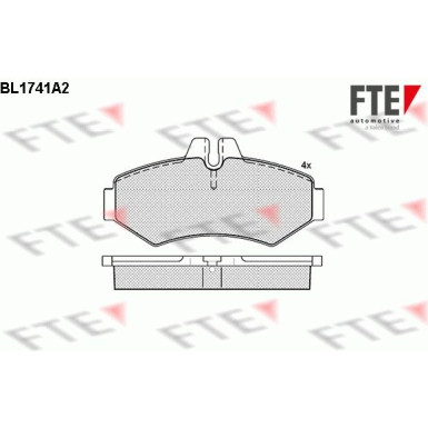 FTE | Bremsbelagsatz, Scheibenbremse | 9010325