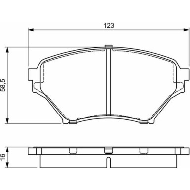 BOSCH Bremsbelagsatz, Scheibenbremse 0 986 494 225