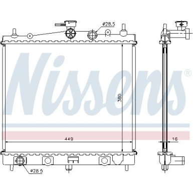 Nissens | Kühler, Motorkühlung | 62902A