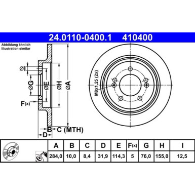 ATE | Bremsscheibe | 24.0110-0400.1