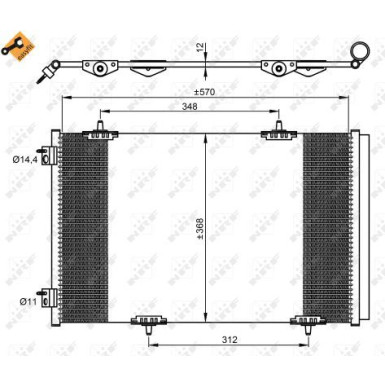 350066 Kondensator, Klimaanlage EASY FIT