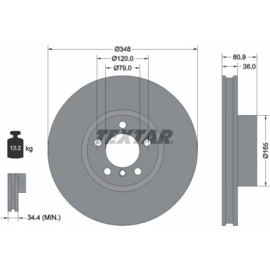 Textar | Bremsscheibe | 92269505