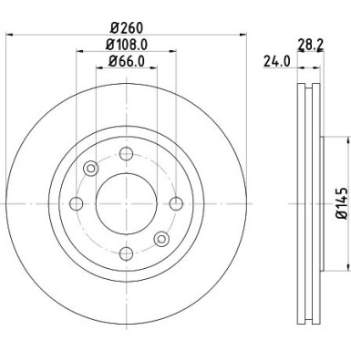 Hella | Bremsscheibe | 8DD 355 105-031