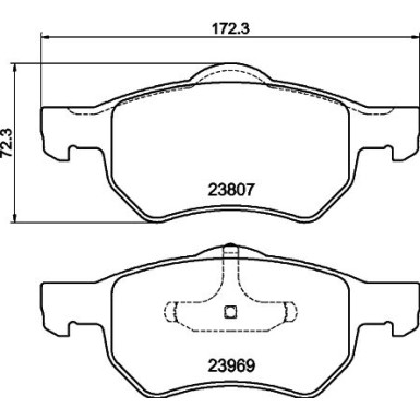 Hella | Bremsbelagsatz, Scheibenbremse | 8DB 355 010-641