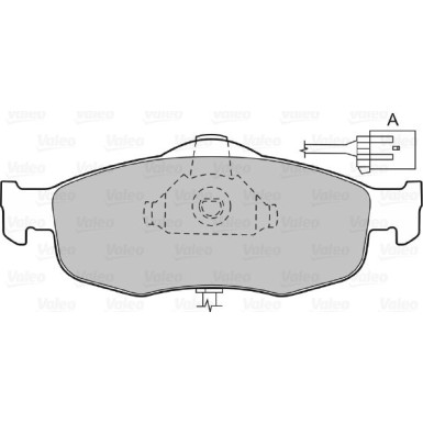 Valeo | Bremsbelagsatz, Scheibenbremse | 598034