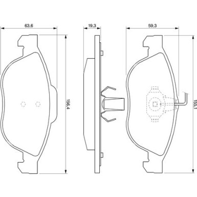 0 986 424 507 Bremsbelagsatz, Scheibenbremse