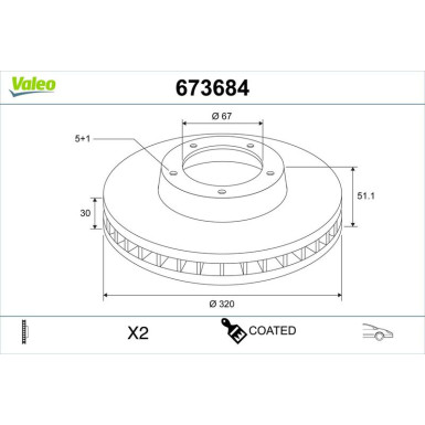 Valeo | Bremsscheibe | 673684
