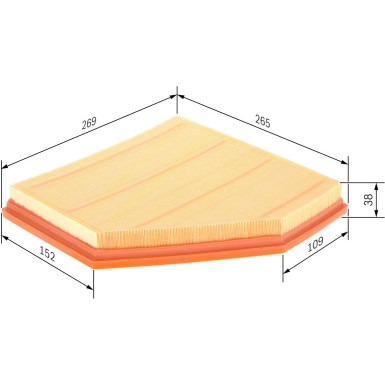 BOSCH F 026 400 270 Luftfilter BOSCH F 026 400 270 Luftfilter
