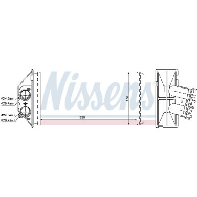 Nissens | Wärmetauscher, Innenraumheizung | 72944