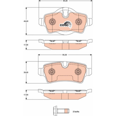 GDB1766 Bremsbelagsatz, Scheibenbremse COTEC