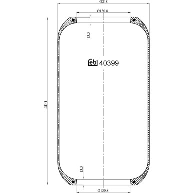 FEBI BILSTEIN 40399 Federbalg, Luftfederung