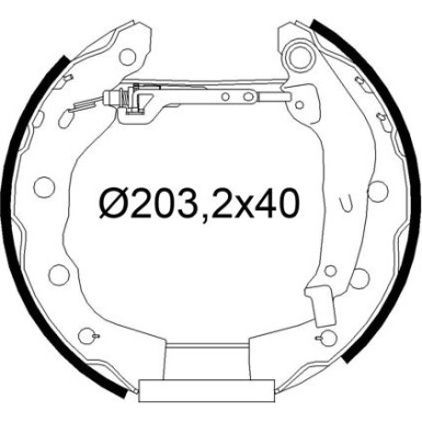 554965 Bremsbackensatz