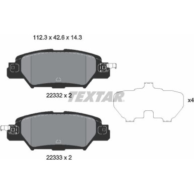 2233201 Bremsbelagsatz, Scheibenbremse