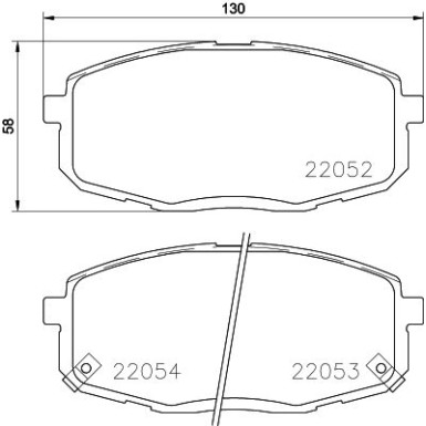 Hella | Bremsbelagsatz, Scheibenbremse | 8DB 355 021-991