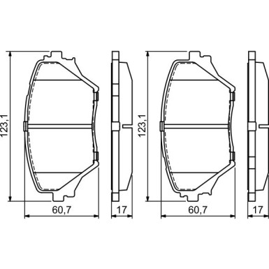 0 986 424 719 Bremsbelagsatz, Scheibenbremse