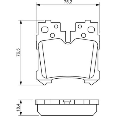 BOSCH Bremsbelagsatz, Scheibenbremse 0 986 494 424