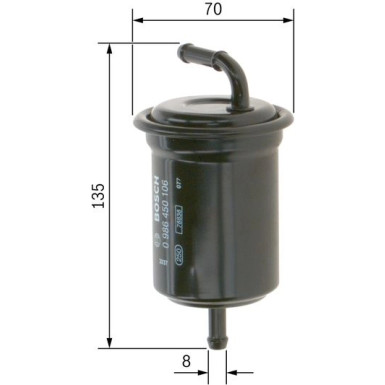 BOSCH | Kraftstofffilter | 0 986 450 106