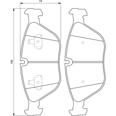 0 986 424 649 Bremsbelagsatz, Scheibenbremse