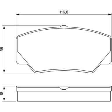 BOSCH Bremsbelagsatz, Scheibenbremse 0 986 491 410
